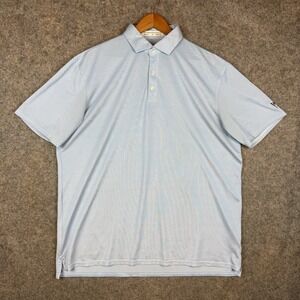 Holderness & Bourne Polo Shirt Mens XL Blue The Graham Golf Tailored Fit